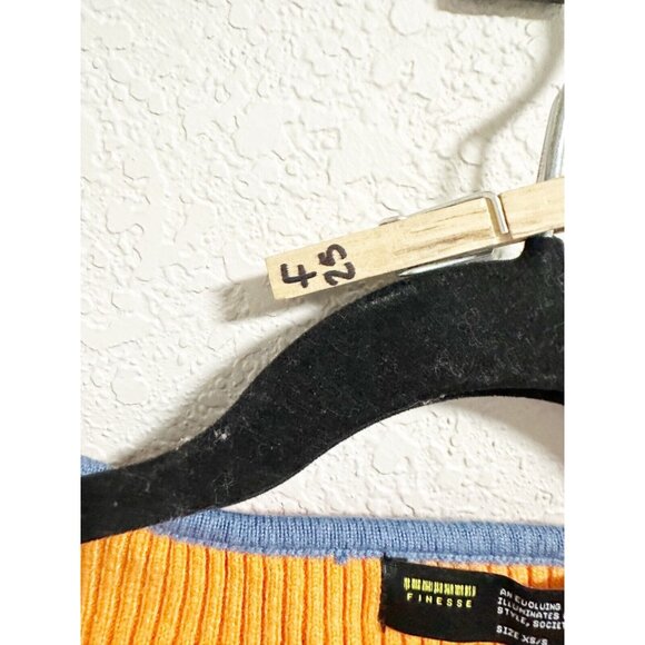 Finesse Womens Riley Radiating Set Long Sleeve Top Mini Skirt Orange Size XS/S - Picture 9 of 9